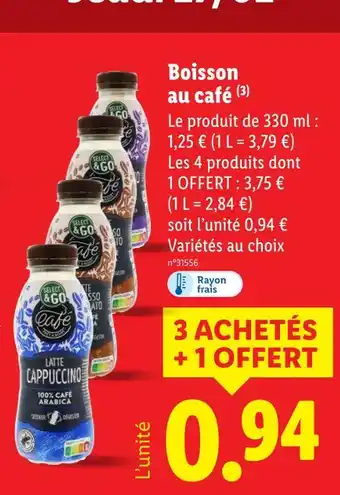 Lidl SELECT & GO Boisson au café offre