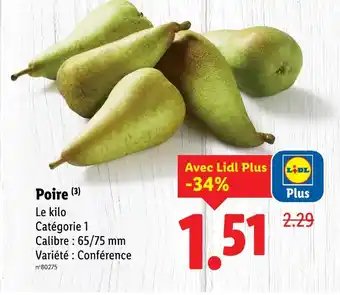 Lidl Poire offre