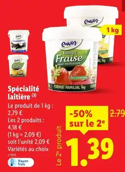 Lidl ENVIA Spécialité laitière offre