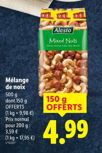 Lidl ALESTO Mélange de noix offre