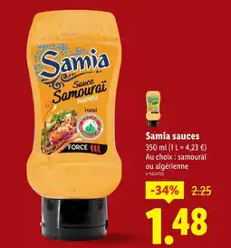 Lidl SAMIA sauces offre