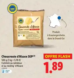 Lidl Choucroute d'alsace igp offre