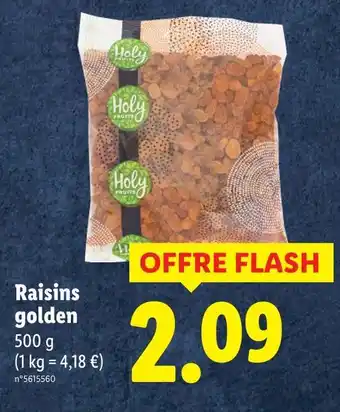 Lidl HOLY FRUITS Raisins golden offre