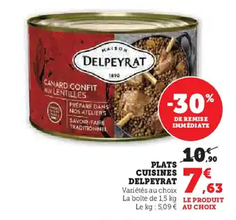 Super U DELPEYRAT Plats cuisines offre