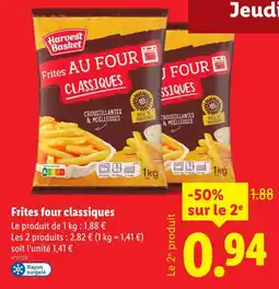 Lidl HARVEST BASKET Frites four classiques offre