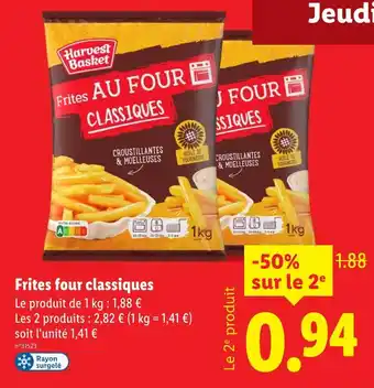 Lidl HARVEST BASKET Frites four classiques offre