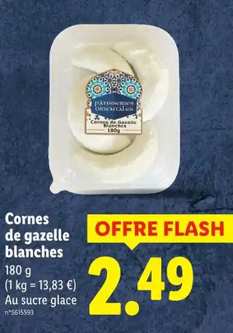 Lidl Cornes de gazelle blanches offre