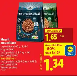 Lidl Muesli croustillant offre