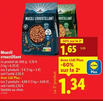 Lidl Muesli croustillant offre