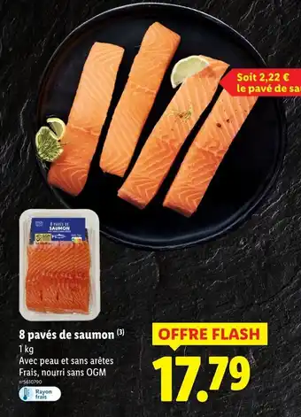 Lidl 8 pavés de saumon offre