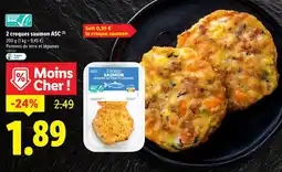 Lidl 2 croques saumon offre