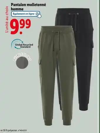 Lidl Pantalon molletonné homme offre