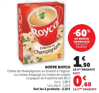 Super U ROYCO Soupe offre