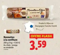 Lidl SAVEURS DE NOS RÉGIONS Nonnettes de dijon à la confiture offre