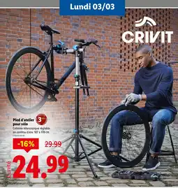 Lidl CRIVIT Pied d'atelier pour vélo offre