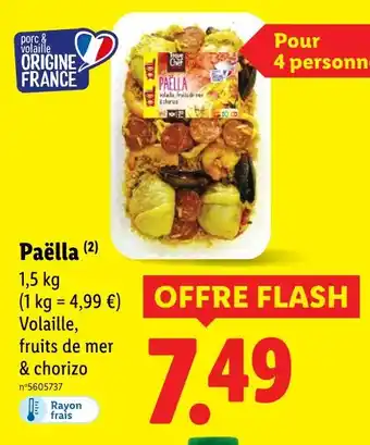 Lidl Toque du Chef Paëlla offre