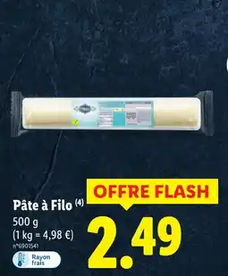 Lidl Pâte à Filo offre