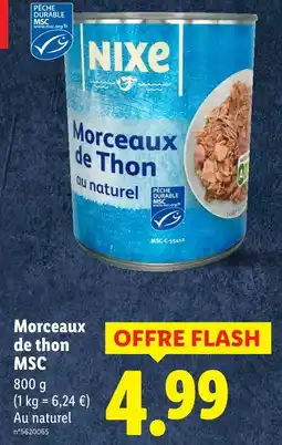 Lidl NIXE Morceaux de thon msc offre