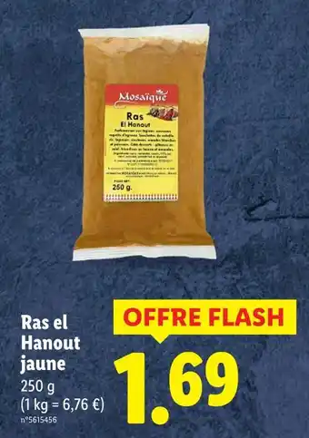 Lidl Mosaïque Ras el Hanout jaune offre