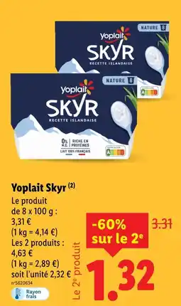 Lidl YOPLAIT Skyr Recette Islandaise offre