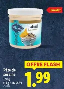 Lidl 1001 DELIGHTS Pâte de sésame offre