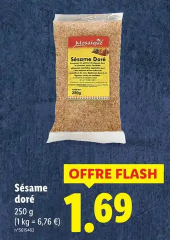 Lidl MOSAIQUE Sésame doré offre