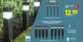 Lidl Balises solaires à LED offre