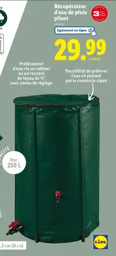 Lidl LIDL Récupérateur d’eau de pluie pliant offre