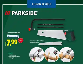 Lidl PARKSIDE Set de scies à main offre