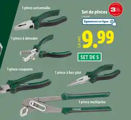 Lidl PARKSIDE Set de pinces offre