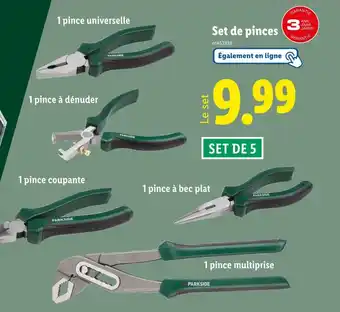 Lidl PARKSIDE Set de pinces offre