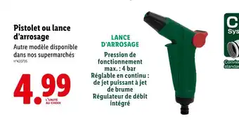 Lidl Pistolet ou lance d'arrosage offre