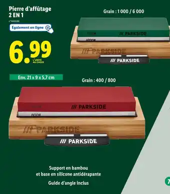 Lidl PARKSIDE Pierre d’affûtage 2 EN 1 offre