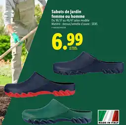 Lidl Sabots de jardin femme ou homme offre