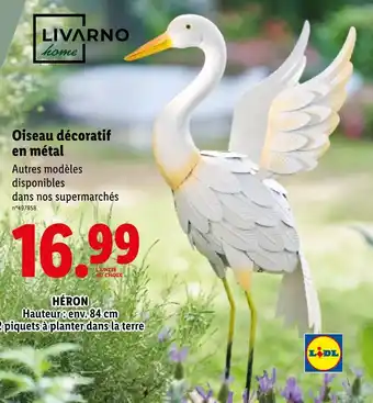 Lidl LIVARNO home Oiseau décoratif en métal offre