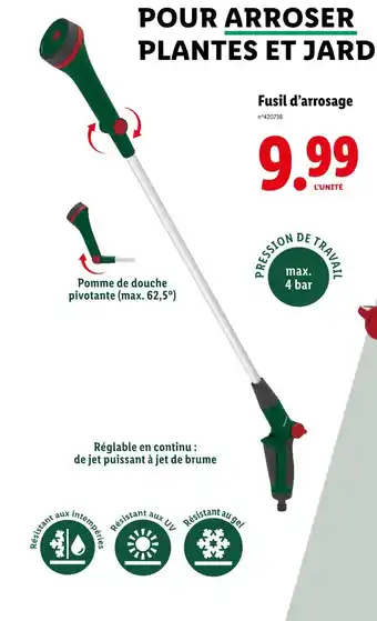 Lidl Fusil d'arrosage offre