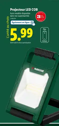 Lidl PARKSIDE Projecteur led cob offre