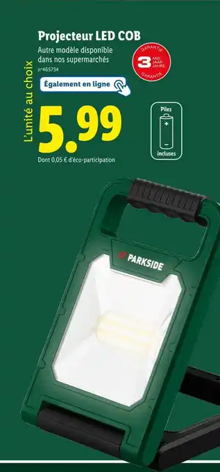 Lidl PARKSIDE Projecteur led cob offre