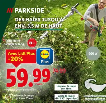 Lidl PARKSIDE Taille-haies à manche long offre