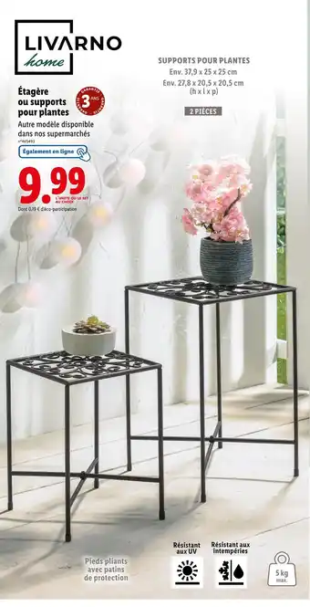 Lidl LIVARNO HOME Étagère ou supports pour plantes offre