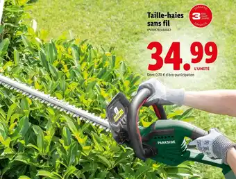 Lidl PARKSIDE Taille-haies sans fil offre