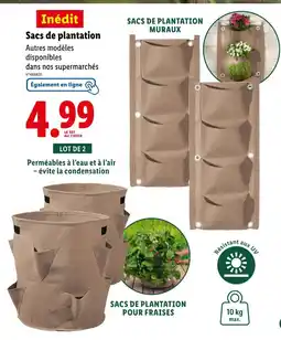 Lidl Sacs de plantation offre