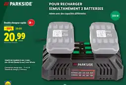 Lidl PARKSIDE Double chargeur rapide offre