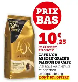 Super U Maison du café Café l'Or absolu grains offre