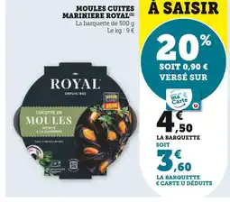 Super U Moules cuites marinière royal offre