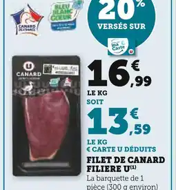 Super U FILIERE U Filet de canard offre