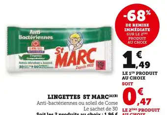 Super U St Marc Lingettes (a)(b) offre