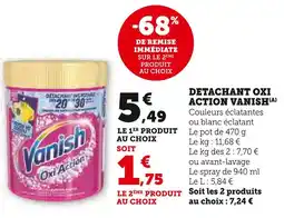 Super U VANISH Detachant oxi action offre