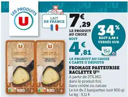 Super U U Fromage Raclette offre