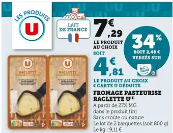 Super U U Fromage Raclette offre